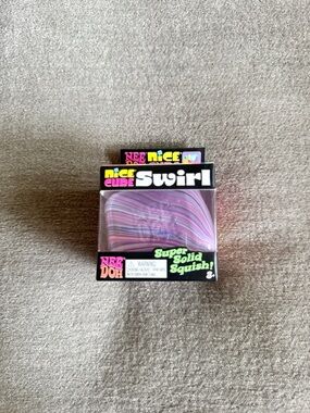 (NEW) NeeDoh Nice Cube Swirl Super Solid Squish - Pink/Purple/gray/black/white